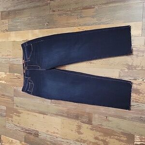 Seven7 Tower Straight Crop Denim Blue Jeans‎ Womens Size 6